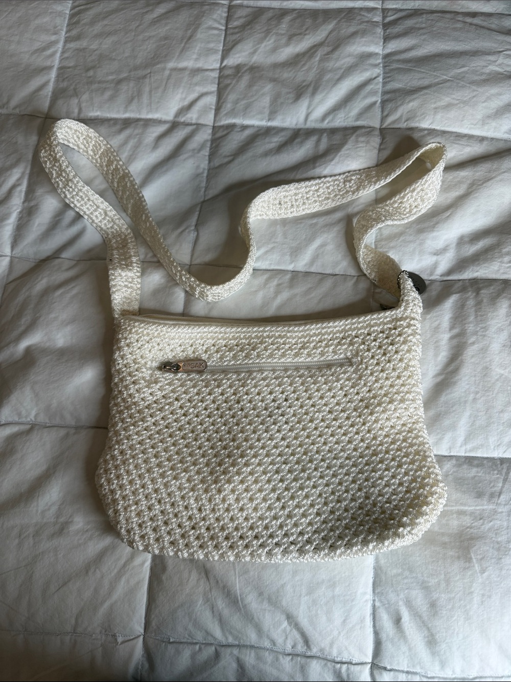The Sak Cream Woven Crossbody Bag
